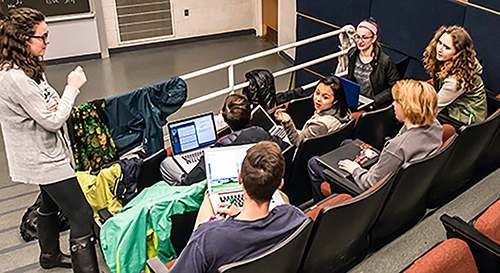 students studying